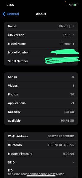 iphone 11 (128GB) NON PTA Factory unlock 1