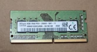 8gb DDR4 LAPTOP RAM PC4 2666V Sk Hynix 8 GB MEMORY for NOTEBOOK