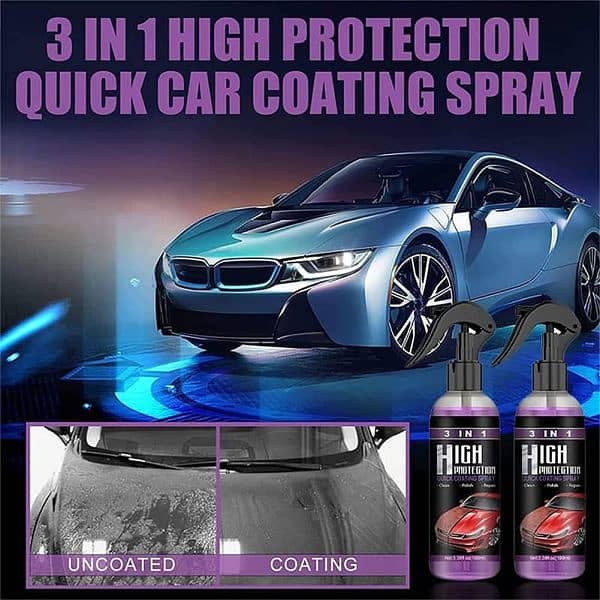 3 In 1 High Protection Quick Car Coating Spray, | 100 Ml FREE DELIVERY 3