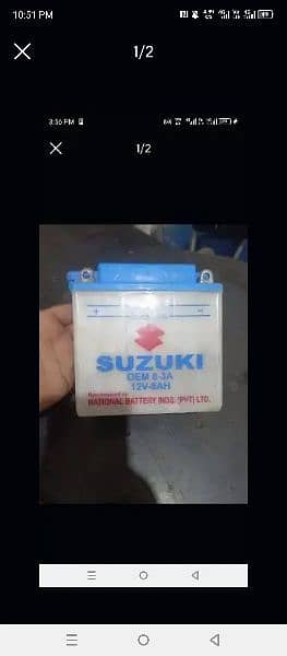 Suzuki bike battery 0