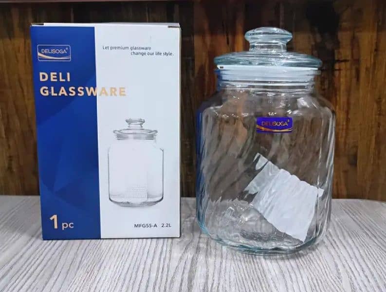 Glass jar | Delisoga Large Glass Storage Jar 0