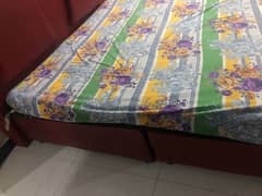 double bed with leather poshish