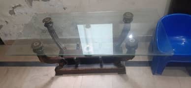 center table urgent sale, heavy mirror,wood chanuti