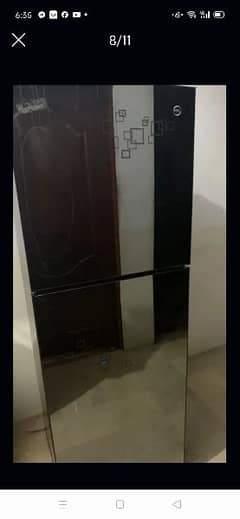 PEL 14 cu ft Mirror Glass Door Refrigerator (PRGD155) 03162649078 0