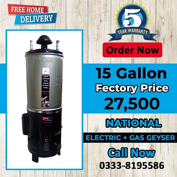 National Pakistan no 1 Gas geyser Electric geyser hybrid geyser avai 2