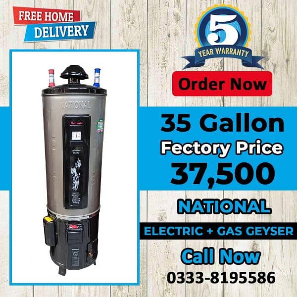 National Pakistan no 1 Gas geyser Electric geyser hybrid geyser avai 6