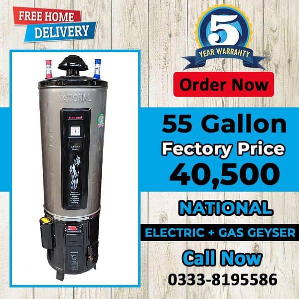 National Pakistan no 1 Gas geyser Electric geyser hybrid geyser avai 8