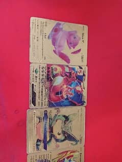 pokémon golden cards rare five pcs