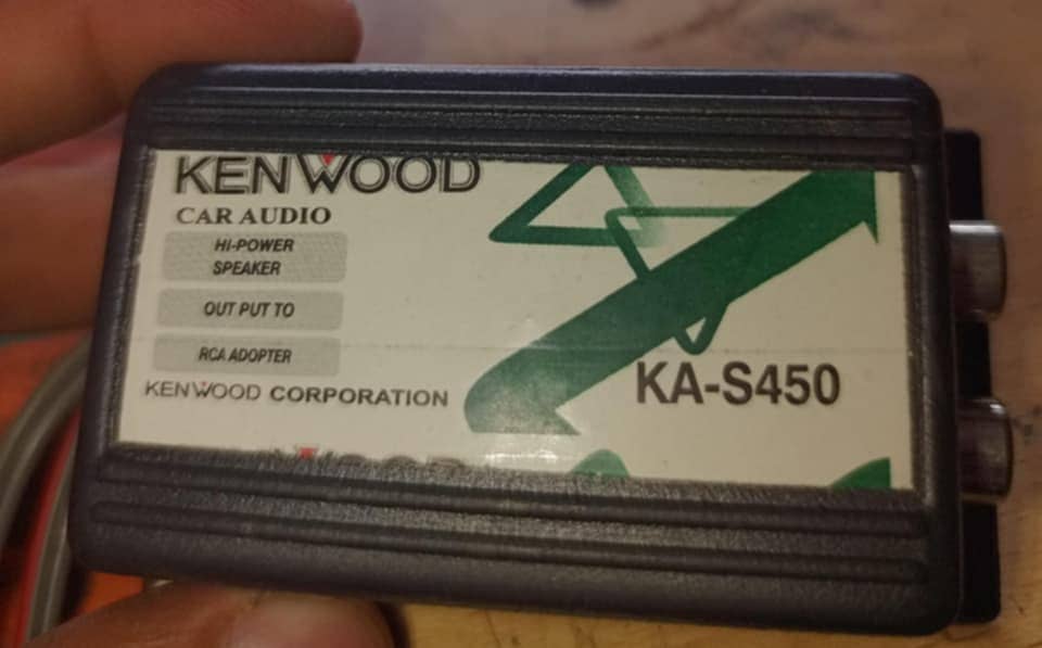 Kenwood car audio  Hi-power spker  Out put to Rca Adopter  Model Numb 1