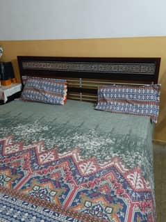 Kingsize steel bed without mattress