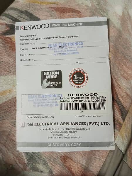 KenWood Semi Auto Washing Machine 3