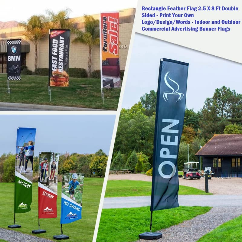 Custom Double-Sided Feather Flags for Business with Logo, 50×200cm 10