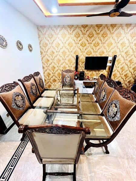 8 seater dining table with chairs 3