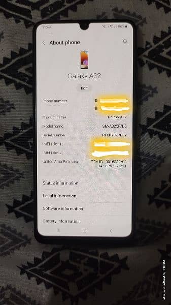 Samsung A32 4G PTA Approved 6GB / 128GB 9.5/10 2