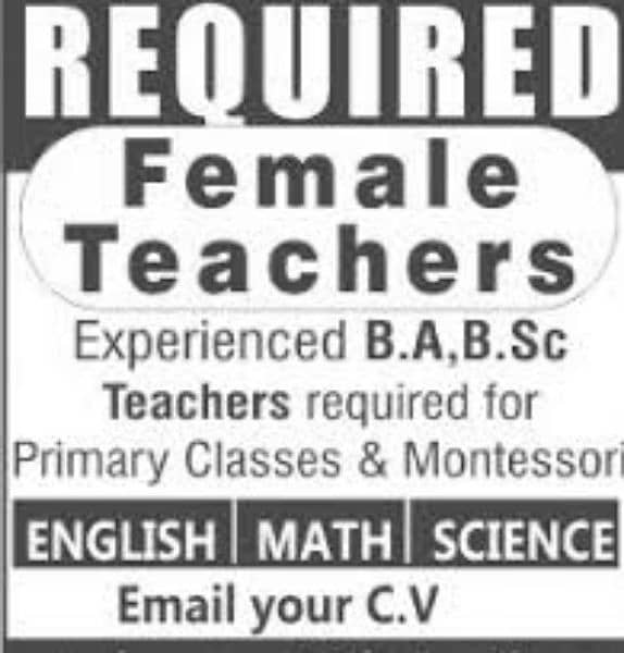 Need Female Teacher For Home 0