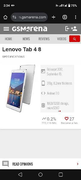 Lenovo tablet 2 GB 16 GB dual sim pta lifetime approved 5