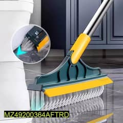 2 in 1 cleaning scrubber and wiper brush