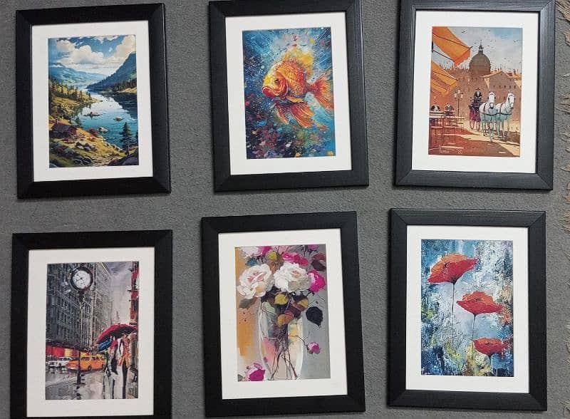 beautiful framed paintings (9 x 11 inches) 8