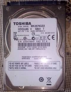 Toshiba 250gb Laptop Hard