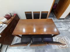 MALAYSIAN IMPORTED DINING TABLE WITH 6 CHAIRS