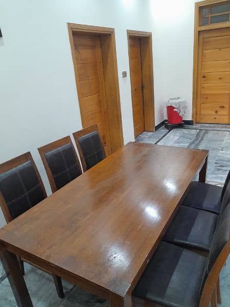 MALAYSIAN IMPORTED DINING TABLE WITH 6 CHAIRS 1