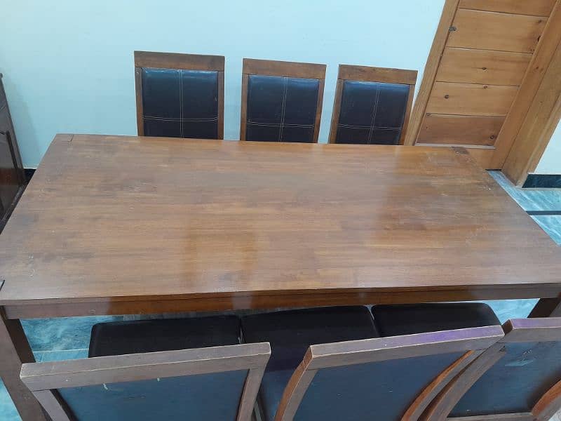 MALAYSIAN IMPORTED DINING TABLE WITH 6 CHAIRS 2