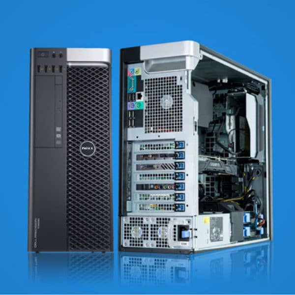 DELL T-3600 TOWER SYSTEM 635 WATTS MODULAR PSU AND POWERFUL 6CORE CPU 3