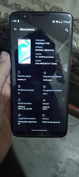 OnePlus 5t 8/128 official PTA PUBG 60 fps sale n exchange possible 6