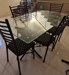 dining table with 6 chairs (prices are negotiable)