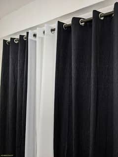 3 pics net plain curtains