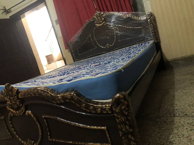 Double Bed (good quality wooden) for sell without mattress 2