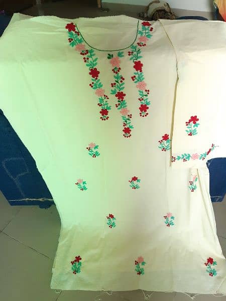 ETHNIC MULTANI EMBROIDERY 100% HANDMADE FULLSIZE LADIES SHIRTS 9