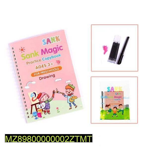 4 Pcs magic books - 10 Refills 2