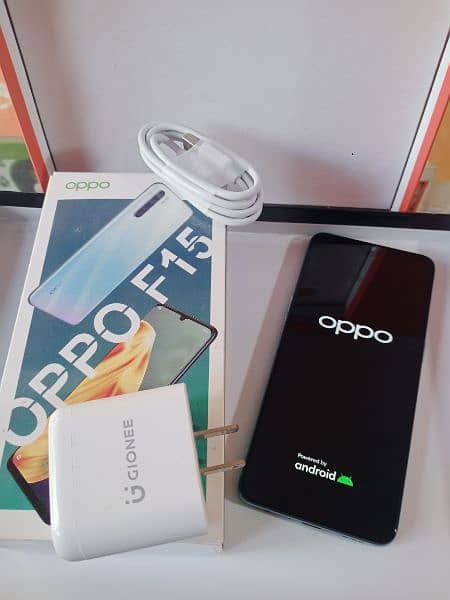 oppo F15 (8Gb/256Gb) ram with box and charger condition 10/10 1