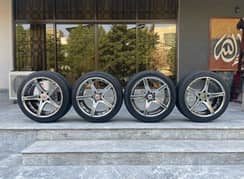 vossen 18 inch super chrome rims with tyres