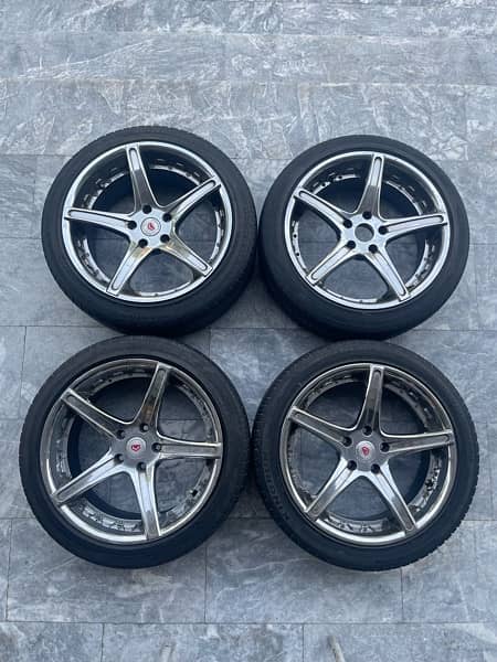 vossen 18 inch super chrome rims with tyres 1