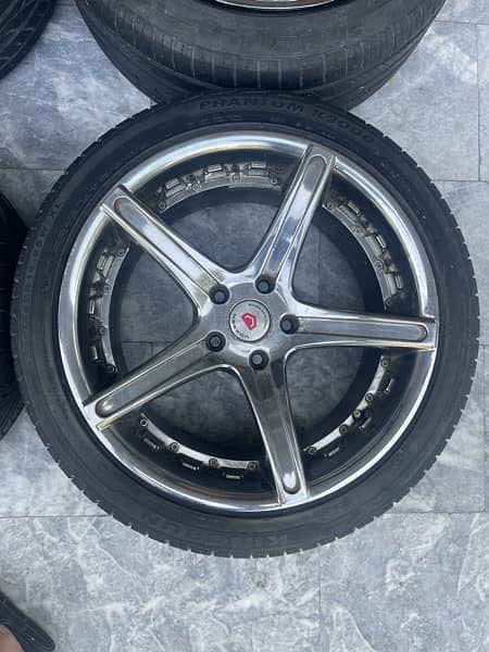 vossen 18 inch super chrome rims with tyres 3