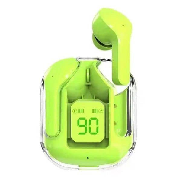 air 31 transparent earbuds Green Whatsapp 03407397461 0