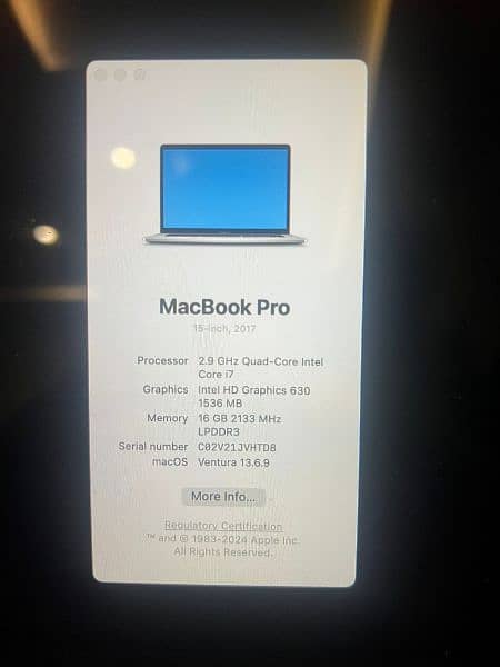 Macbook pro 2017 15-inch 3