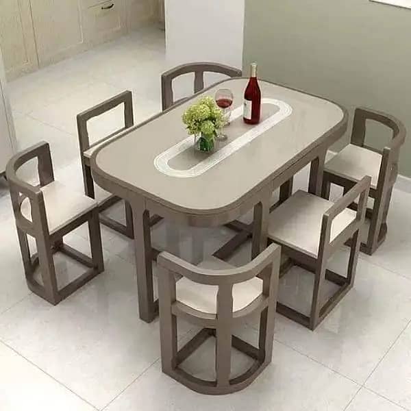 Dining table/ Chairs /Wooden table / Luxury Furniture/4 Seater dining 9