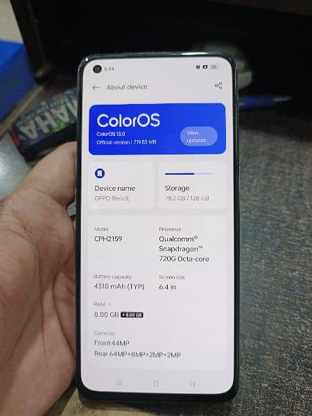 Oppo Reno 5  8/128  with all accessories and box 3