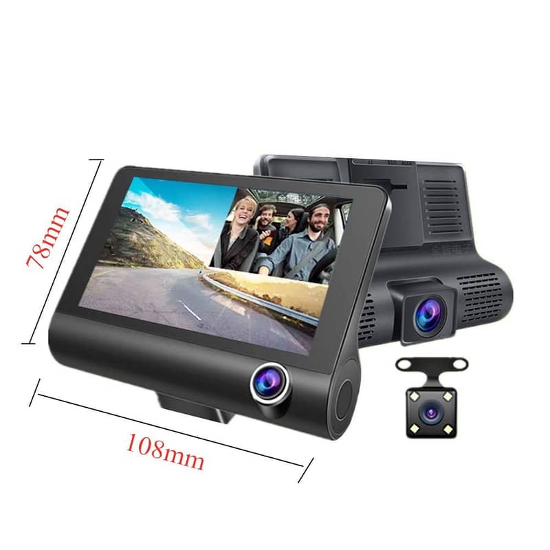 WDR Dashcam 3 Camera Lens Video Car DVR Full HD 1080P 2