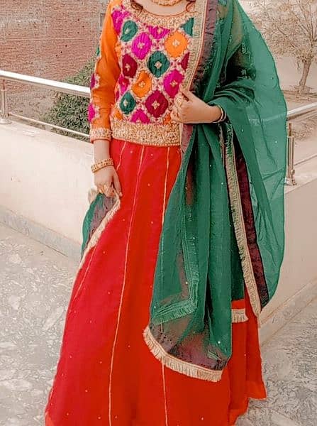 Bridal mehndi lehnga 0