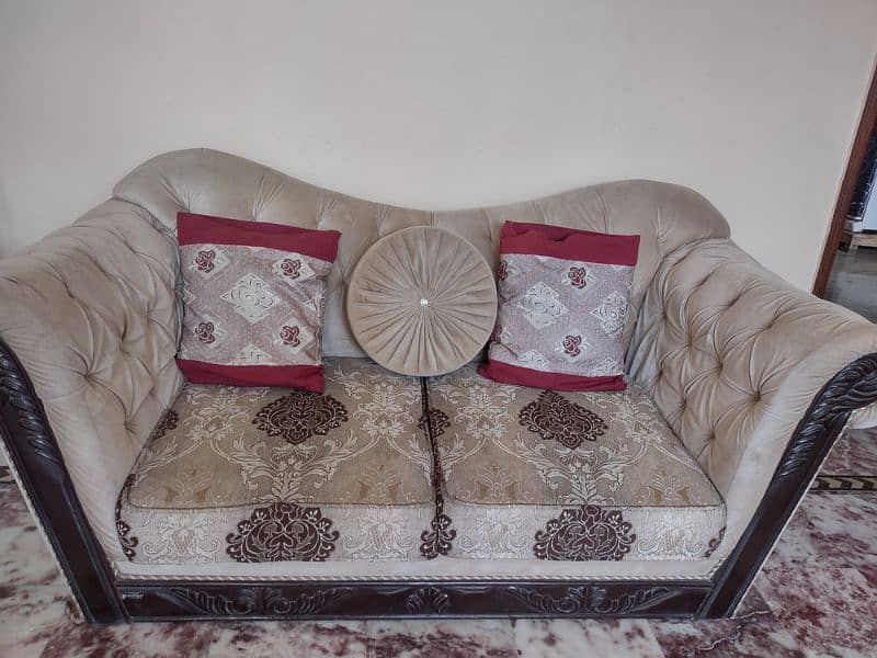 7 seater sofa set with cousins perfect body ,foam and fabric 0