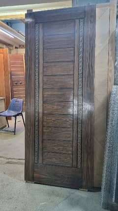 Solid wood Door with red oak panel for flat plot villa