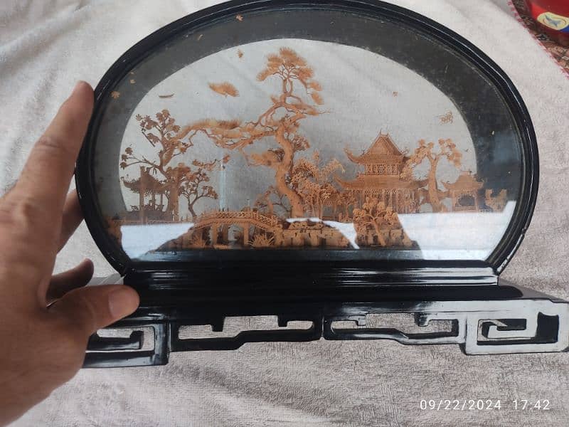 Decoration item - Chinese scenery inside glass 1