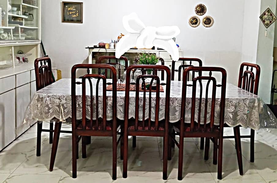 Dining table with 8 chairs | Dining Set | top wood | Dining for sale 4