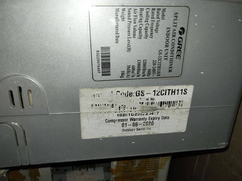 Gree 1 tan Dc inverter running condition like new 2