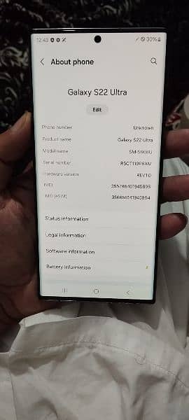 SAMSUNG GALAXY ULTRA S22 NON PTA. 6