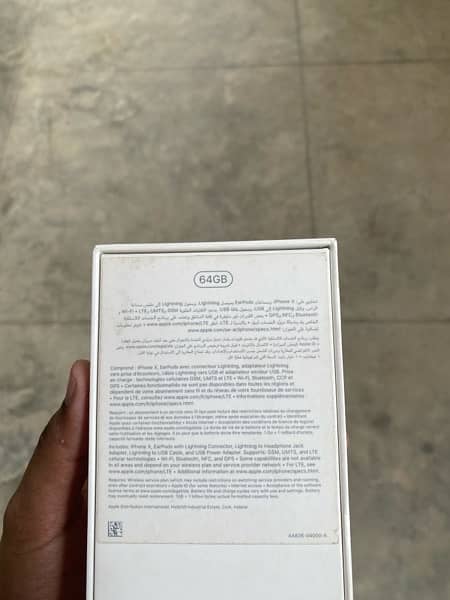 iPhone X (64gb) PTA Approved With Box 1